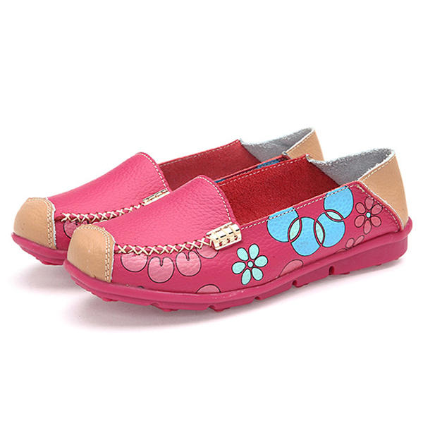 

Женская обувь на плоской подошве, удобные дышащие туфли без шнуровки с цветочным рисунком и плоскими лоферами