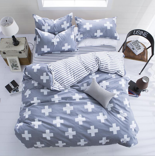 

3 или 4шт полиэфирные волокна наборы западного стиля реактивной печати постельные принадлежности наволочка одеяло пододеяльник