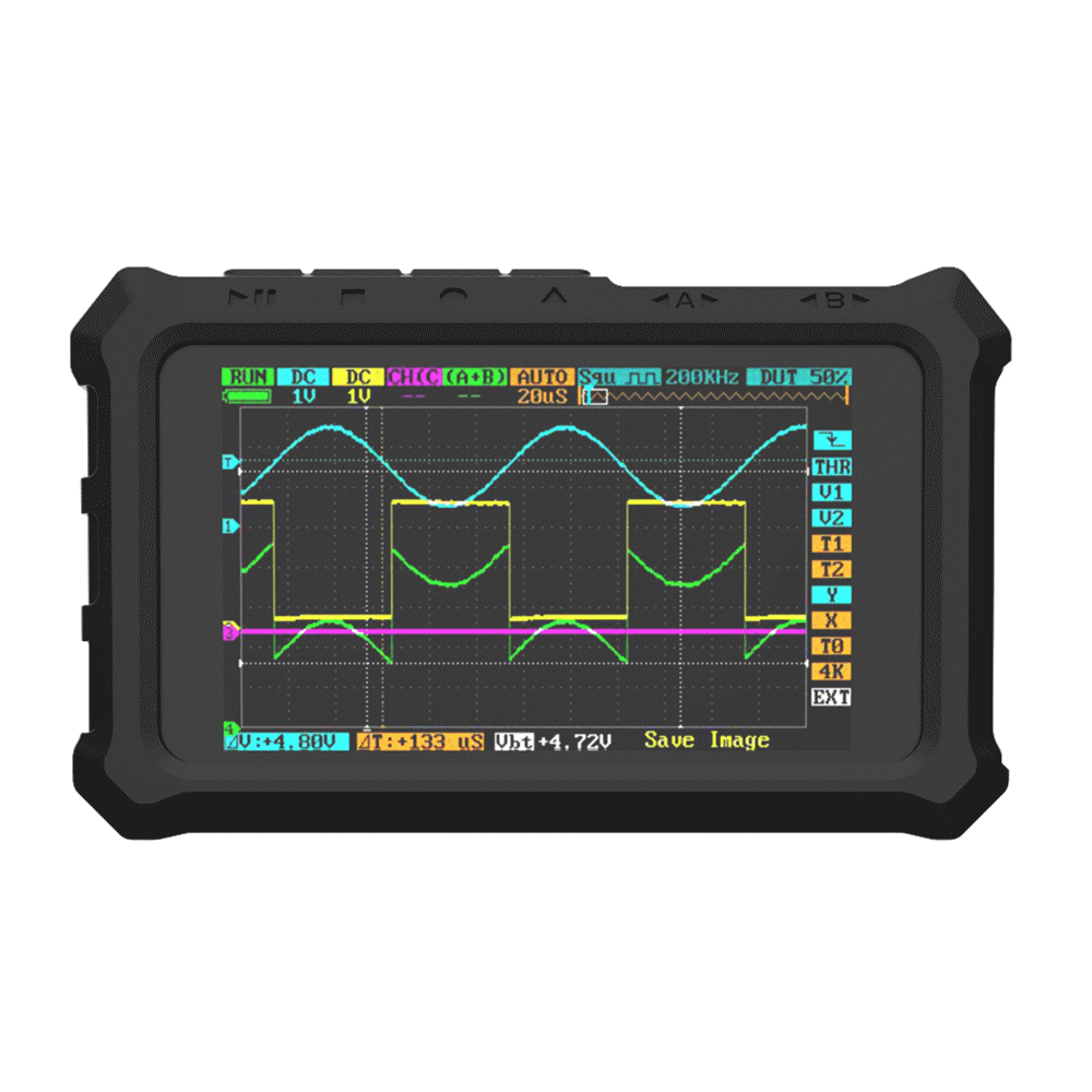 

MINI DS213 Digital Storage Oscilloscope Portable 15MHz Bandwidth 100MSa/s Sampling Rate 2 Analog Channels+2 Digital Channels 3 Inch Screen With Logic Trigger