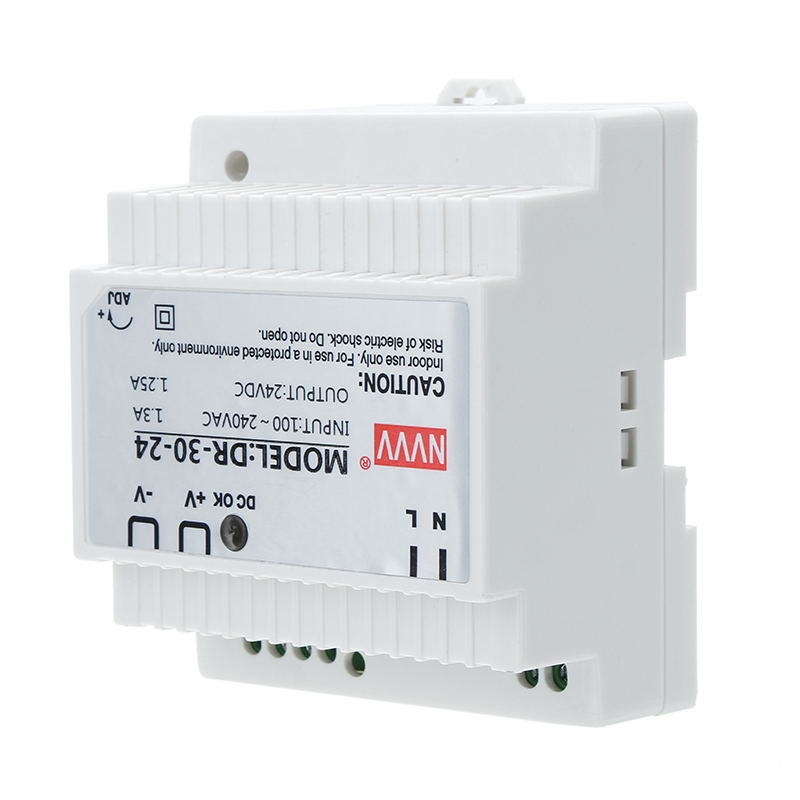 

NVVV® DR-30-24 Источник питания постоянного тока на DIN-рейку 30 Вт Индустриальный коммутационный блок питания