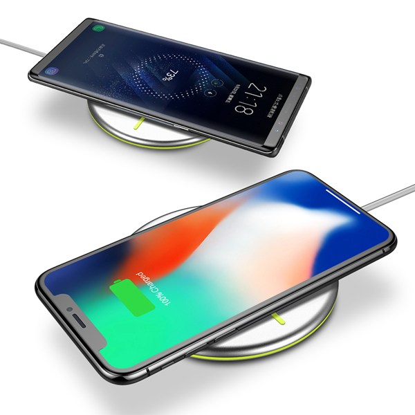 

FLOVEME LED Indicator Super Slim Qi Wireless Charger Charging Pad For iPhone X 8 8Plus S9+ S8