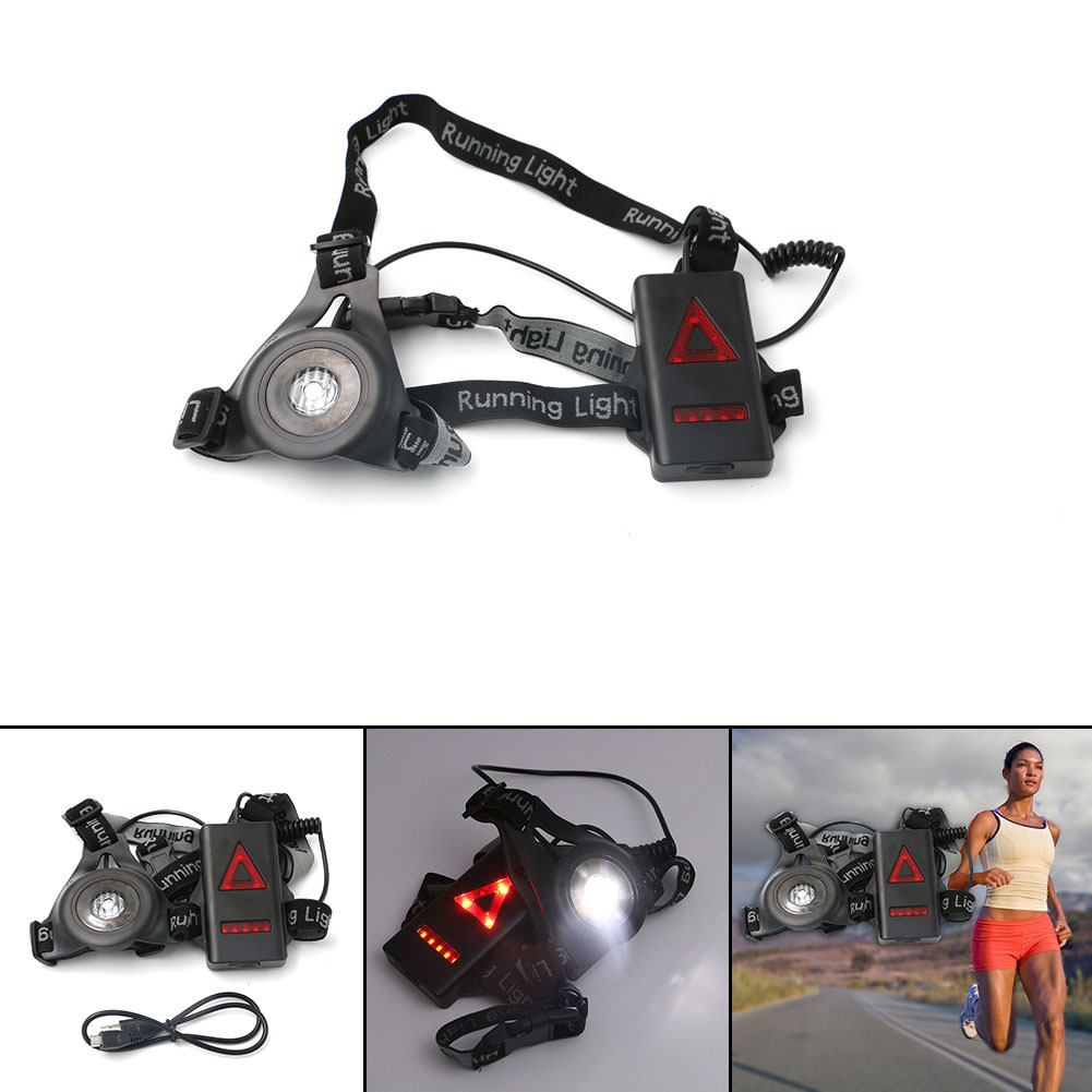 

XANES Outdoor LED Chest Light Night Running Warning Lights With Removable Fixing Band USB Charge For Camping Hiking Running