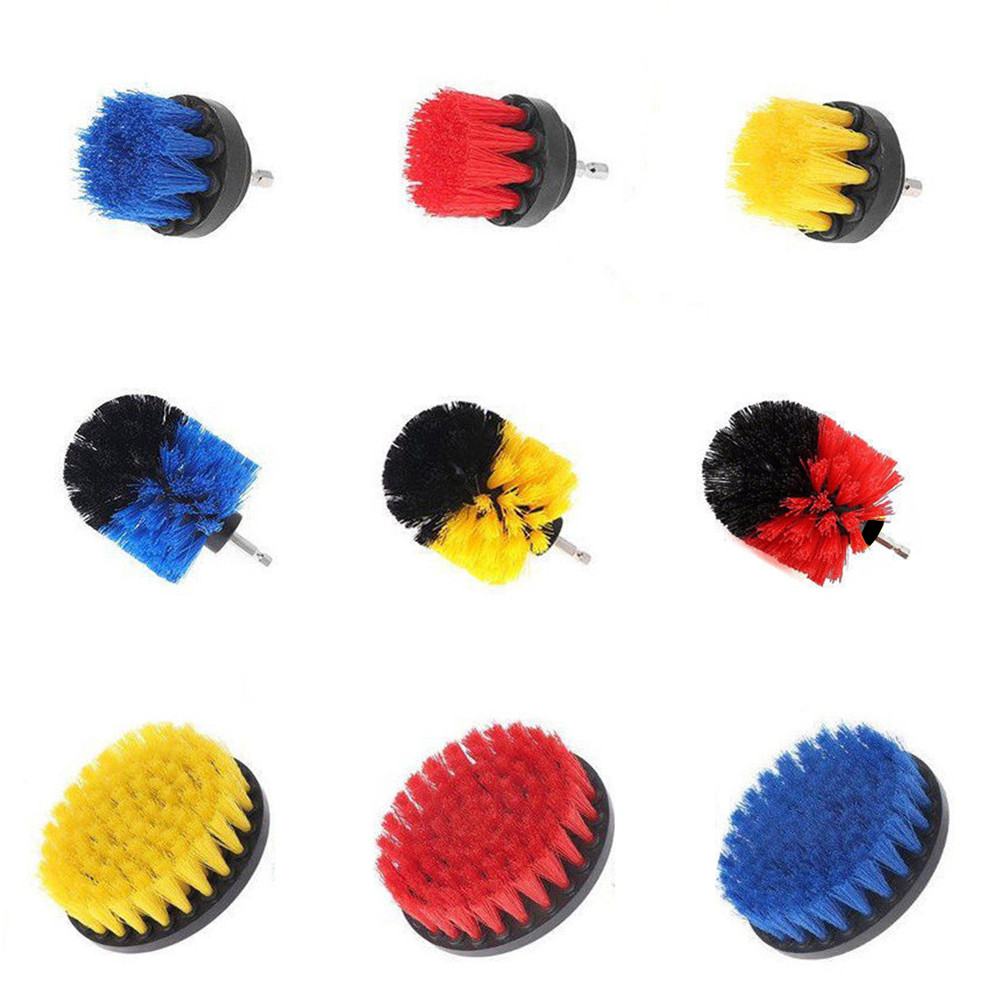 

3Pcs Yellow/Red/Blue Drill Cleaning Brush Tub Cleaner Tile Grout Power Scrubber Combo Kit