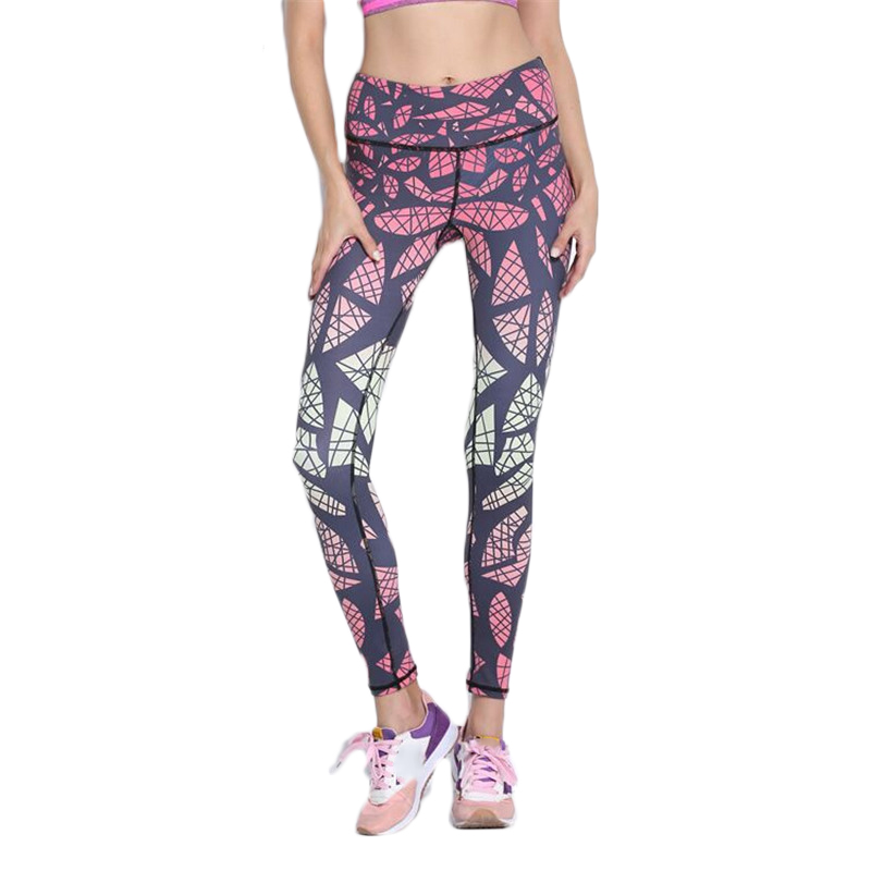 

Gradient Printing Quick-Drying Sports Fitness Compression Tight Yoga Pants Nine Points Foreign Trade Yoga Clothes