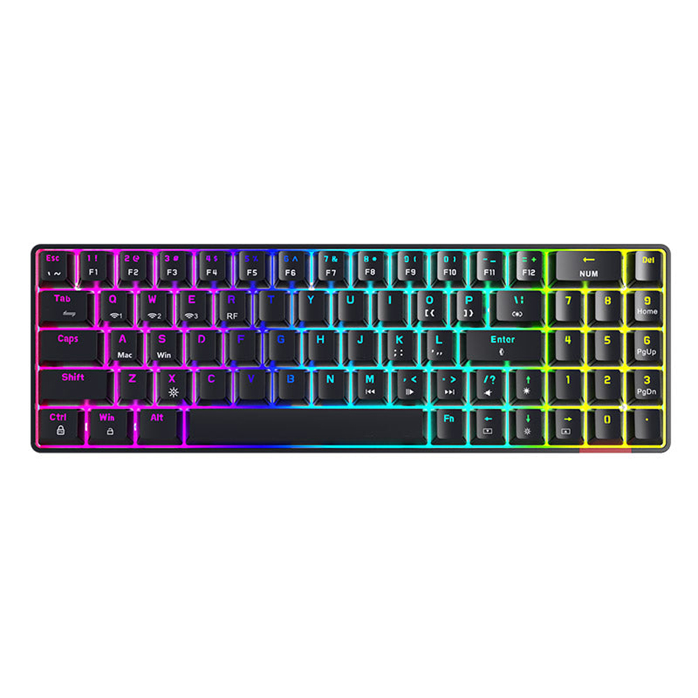 Find Ajazz AK692 Mechanical Keyboard 69 Keys ABS Translucent Keycaps Triple Mode bluetooth 5 0 2 4G Wireless Type C Wired Hot Swappable Blue/Brown/Red Switch Macro Programming Musical Rhythm RGB Backlit Gaming Keyboard for Sale on Gipsybee.com with cryptocurrencies