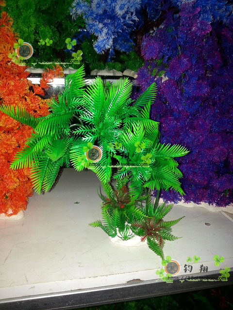 

Simulation Water Grass Flower Fish Tank Decoration Landscaping Aquarium Rockery Coconut Tree