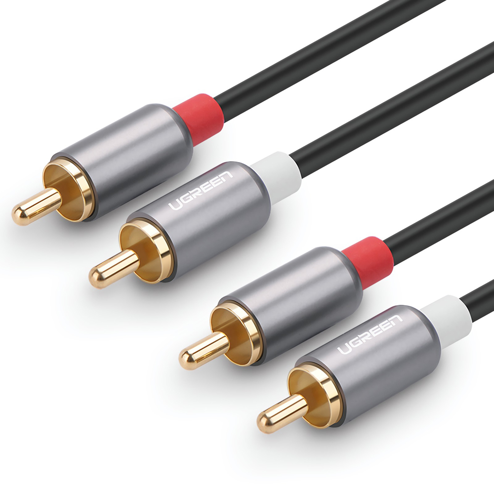 

UGreen AV146 0.5/1.5M 2RCA to 2RCA Male HiFi Audio Cable for Speaker Amplifier