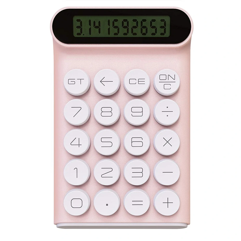 Find Locock JS01 Mechanical Blue Switches Buttons Calculator Portable 20 Keys Multifunctional 10 Digital LCD Screen Calculator Elegant Design for Teaching Student Accounting Office Pink for Sale on Gipsybee.com