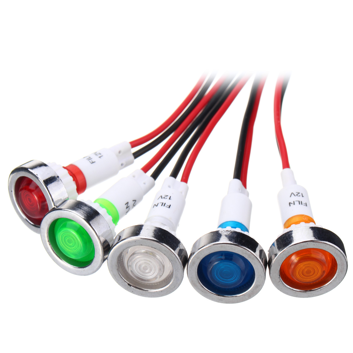 

12V 10mm LED Индикатор Pilot Dash Панель индикатора панели приборов Лампа 5 Цвет