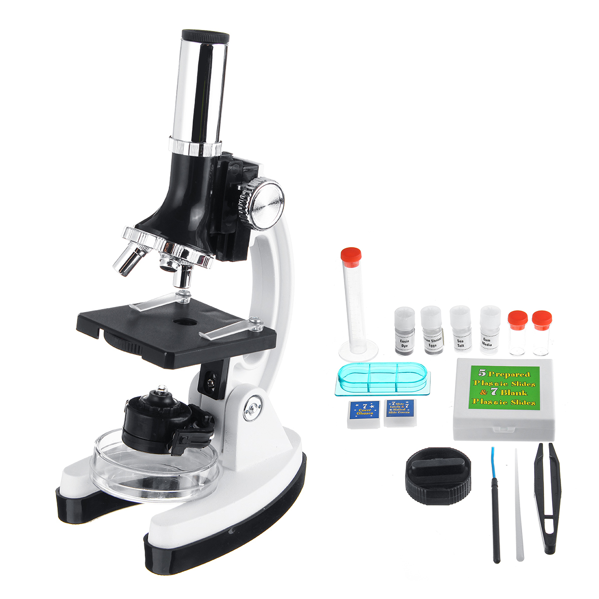 

LED Science Microscope Kit for Children 1200x 1200 Scientific Instruments Toy Set for Early Education accessory kit