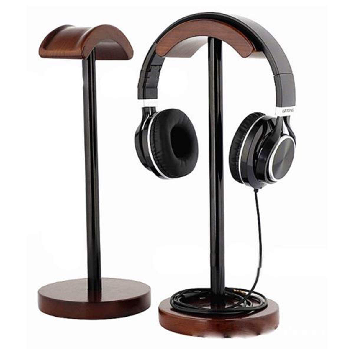Solid Wood Display Stand Hanger Holder Rack For Gaming Headset bluetooth Earphone Headphone