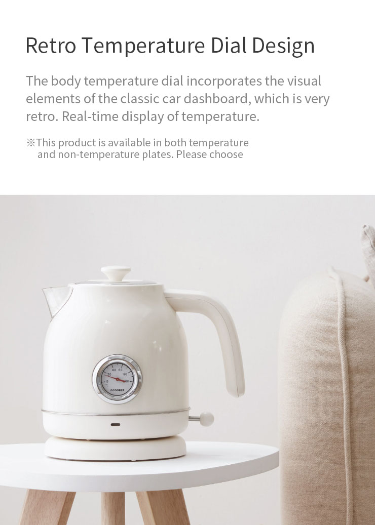 XIAOMI OCOOKER CS-SH01 1.7L / 1800W Retro Electric Kettle with [ Thermometer Display ] Stainless Steel Water Kettle 11