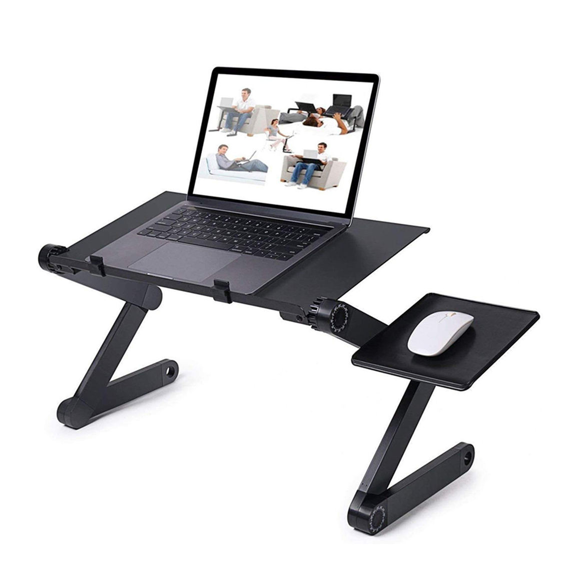 Find Adjustable Laptop Table Laptop Desk Portable Foldable Stand Bed Tray Laptop with Cooling Fan and Mouse Pad for up to 17 Inches for Sale on Gipsybee.com with cryptocurrencies