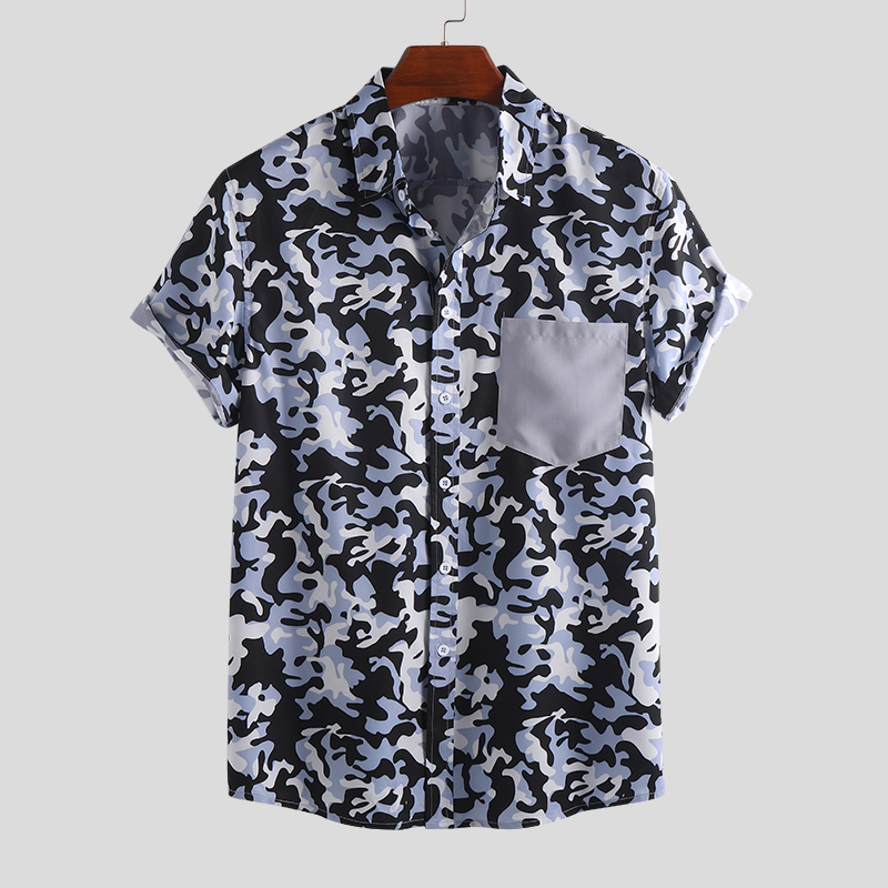 

Men Camouflage Chest Pocket Short Sleeve T-Shirts