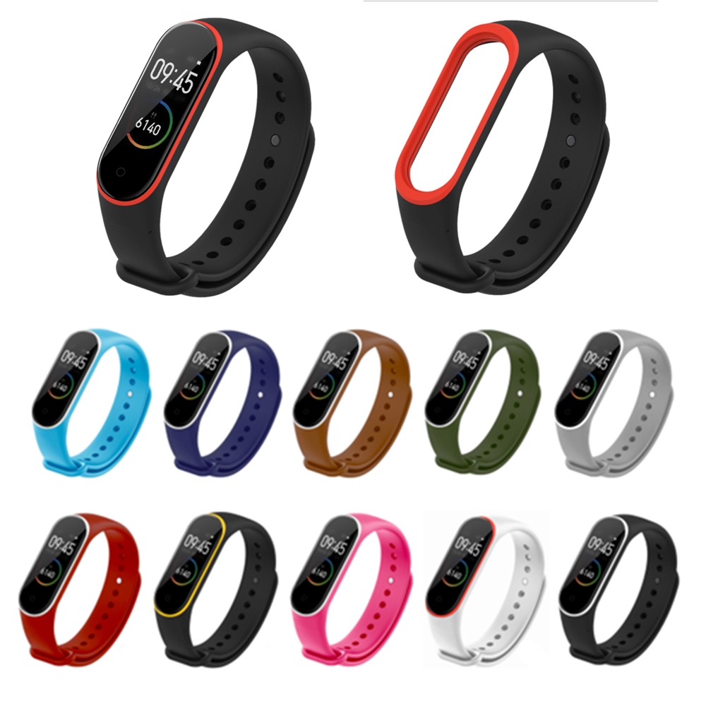 

Dual Colorful TPU Watch Band Watch Strap Replacement for Xiaomi Miband 4 Non-original