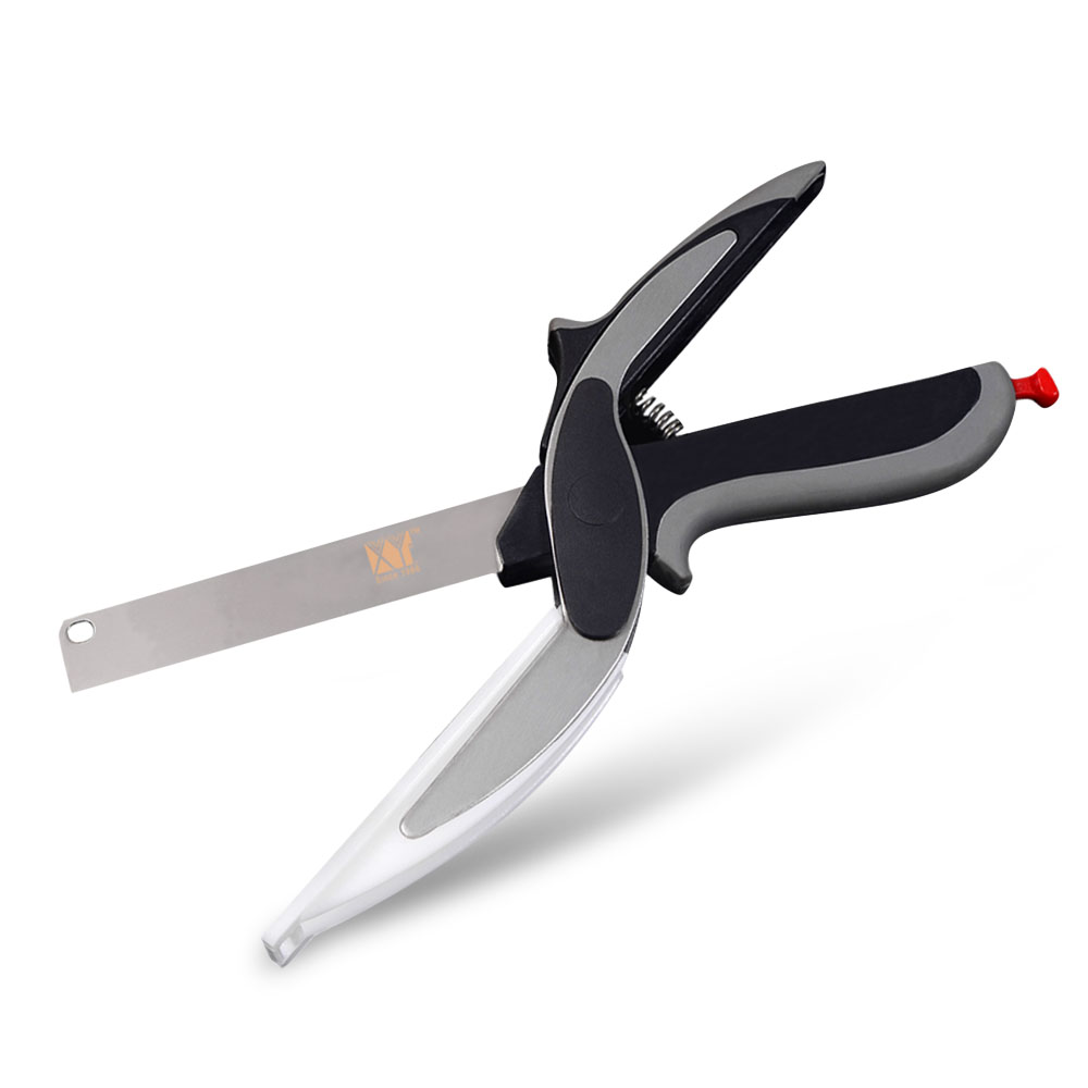 

XYJ Многофункциональные ножницы 2 в 1 Нож для разделочной доски из нержавеющей стали На открытом воздухе Умные ножницы для приготовления
