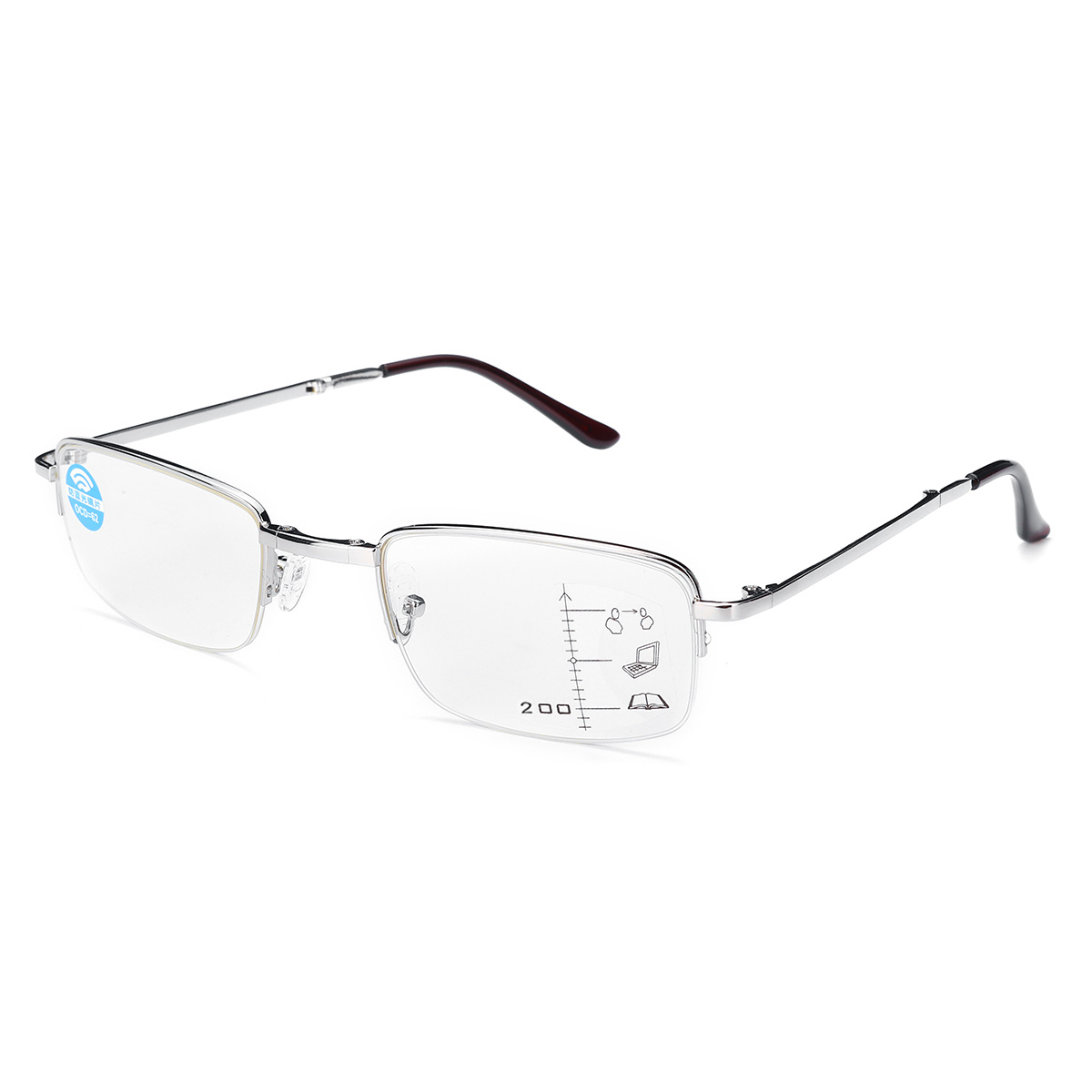 

Half Frame Progressive Multi-focus Reading Glasses Foldable