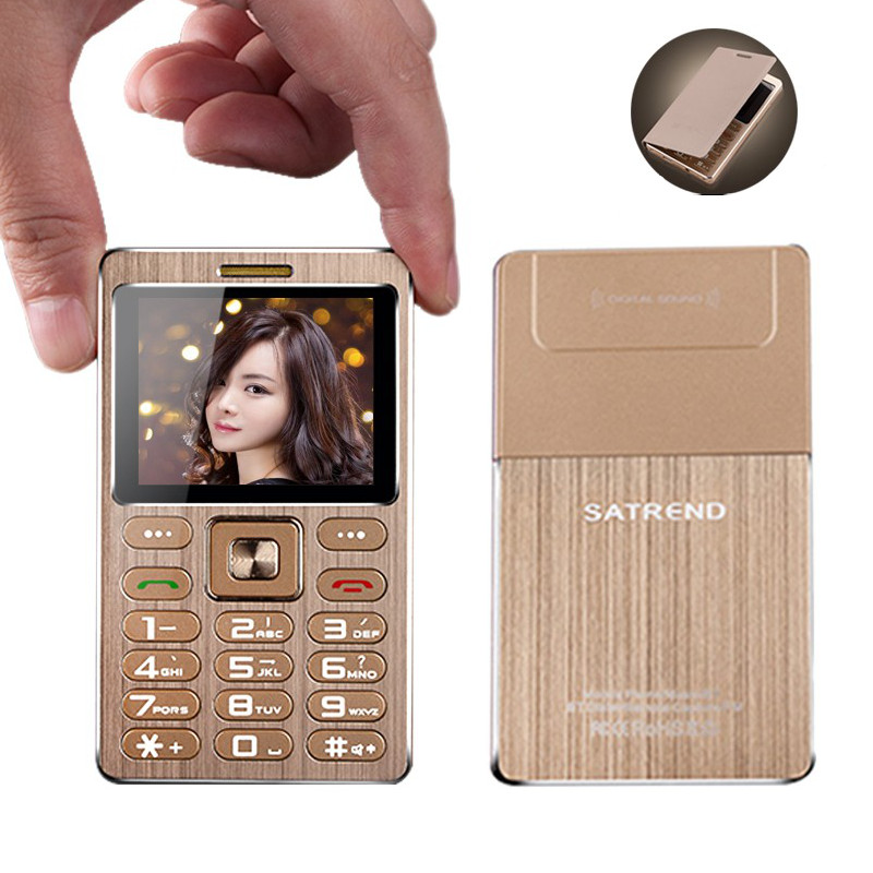 

SATREND A10 1.77 Inch 480mAh bluetooth GSM Metal Fuselage Ultra Thin Mini Card Phone