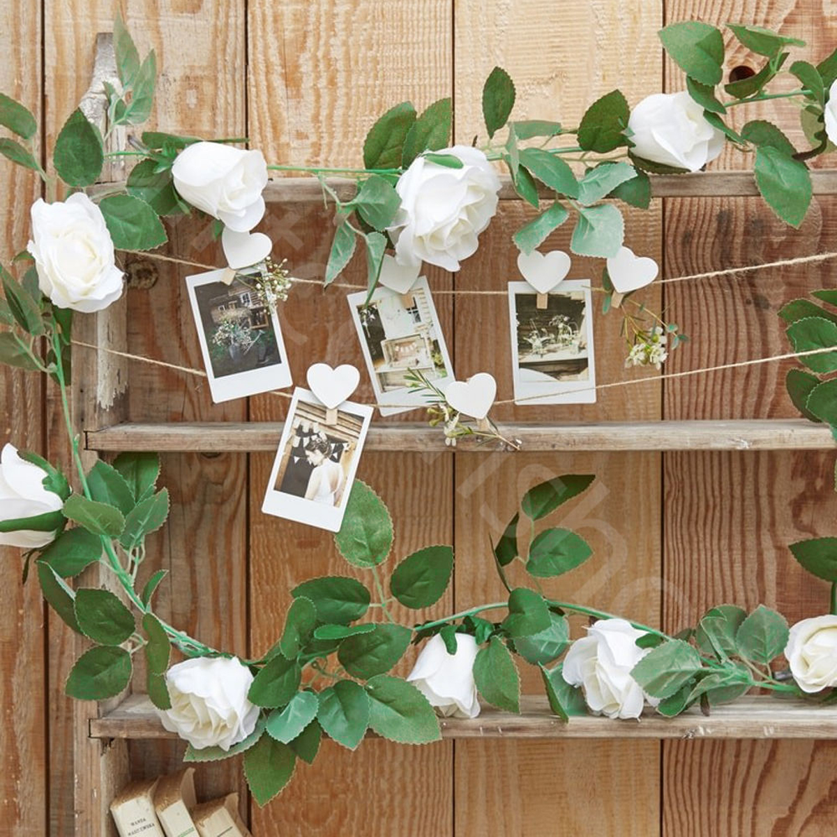 

Искусственный белый цветок роз Висячие Гарланд Свадебное Партия Сад Украшения 2m