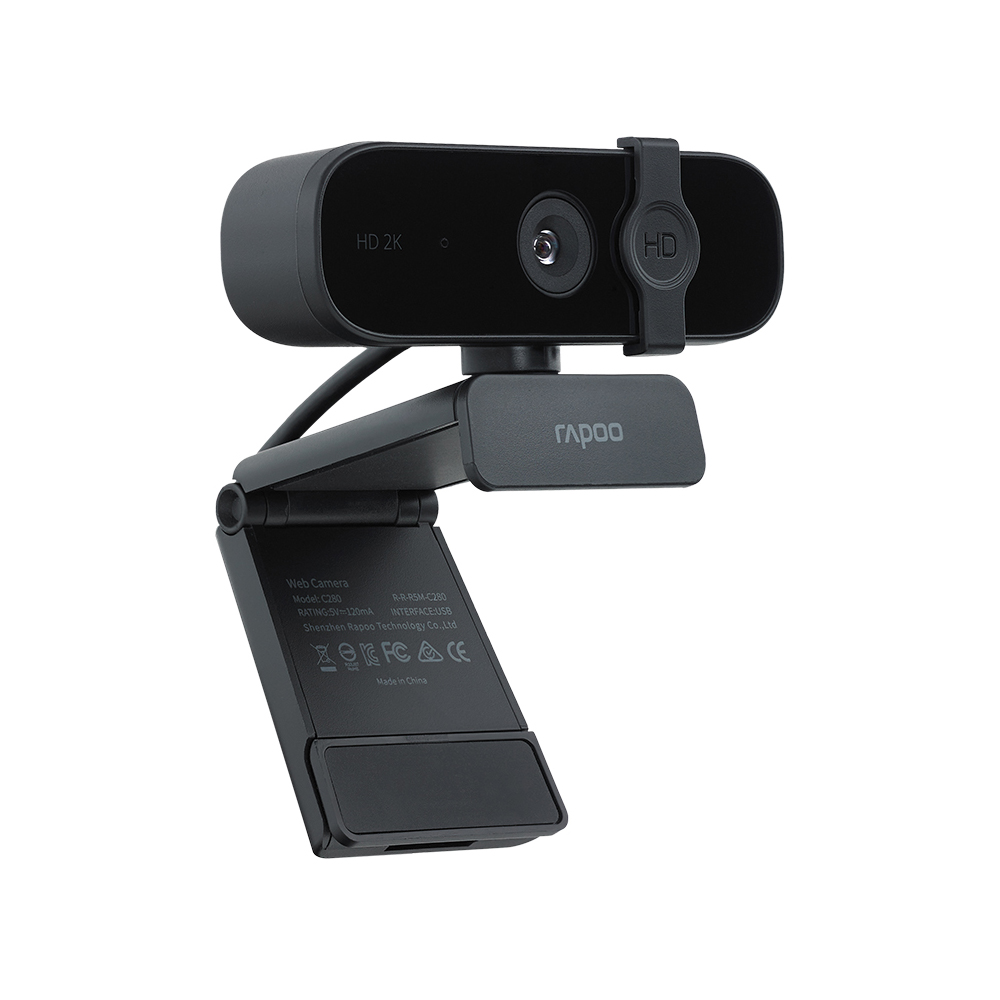 Find Rapoo C280 Webcam USB HD 2KSupport Camera Built in Omnidirectional Dual Noise Reduction Microphone 85 Wide angle Viewing Angle 360 Horizontal Rotation for Sale on Gipsybee.com with cryptocurrencies
