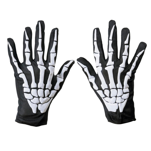 

Short Halloween Hand Bones Ghost Gloves