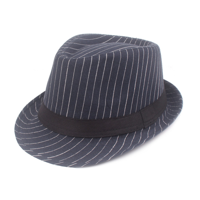 

Striped Top Hat Visor Cotton Jazz Hat Men's Hat