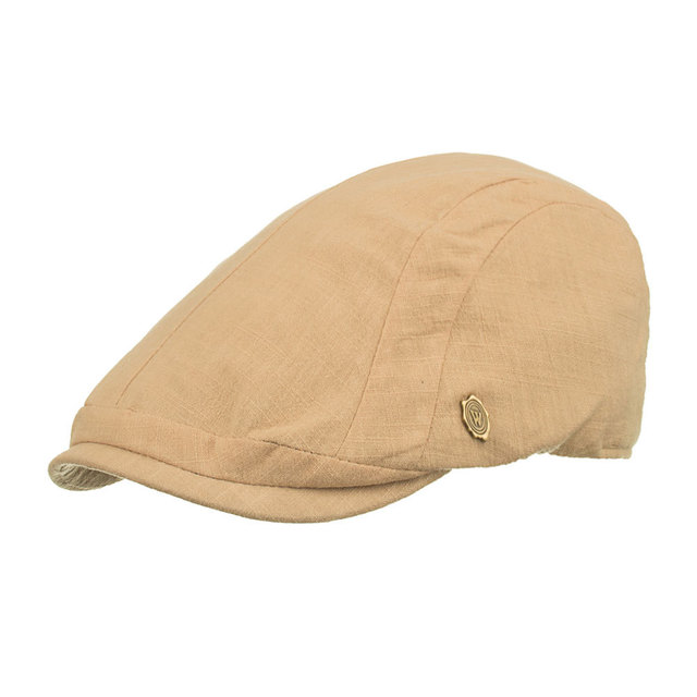 

Mens Cotton Thin Beret Caps Casual Outdoor Visor Forward Hat