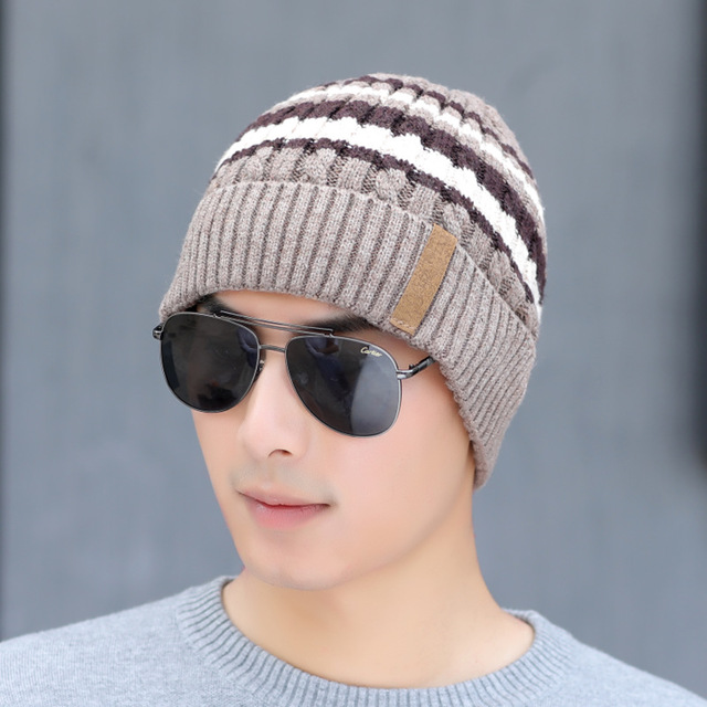 

Men's Hat Warm Earmuffs Knit Scarf Hat Fashion Wool Cap