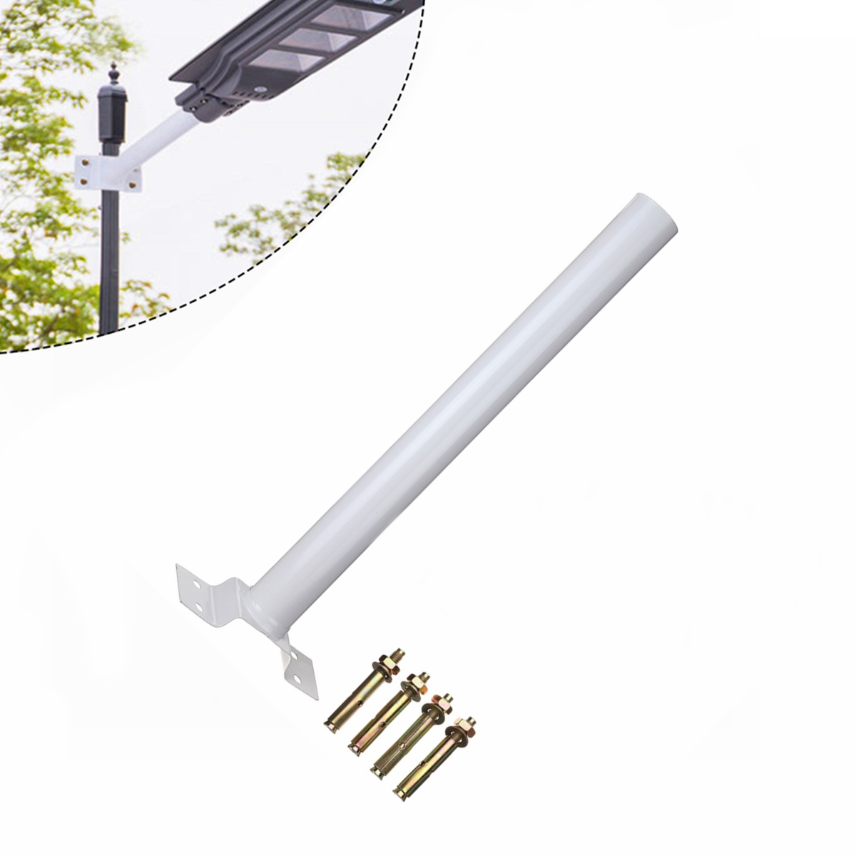 

50MM Mounting Pole Support for 40W/90W/120W Outdoor LED Solar Light Street Lamp