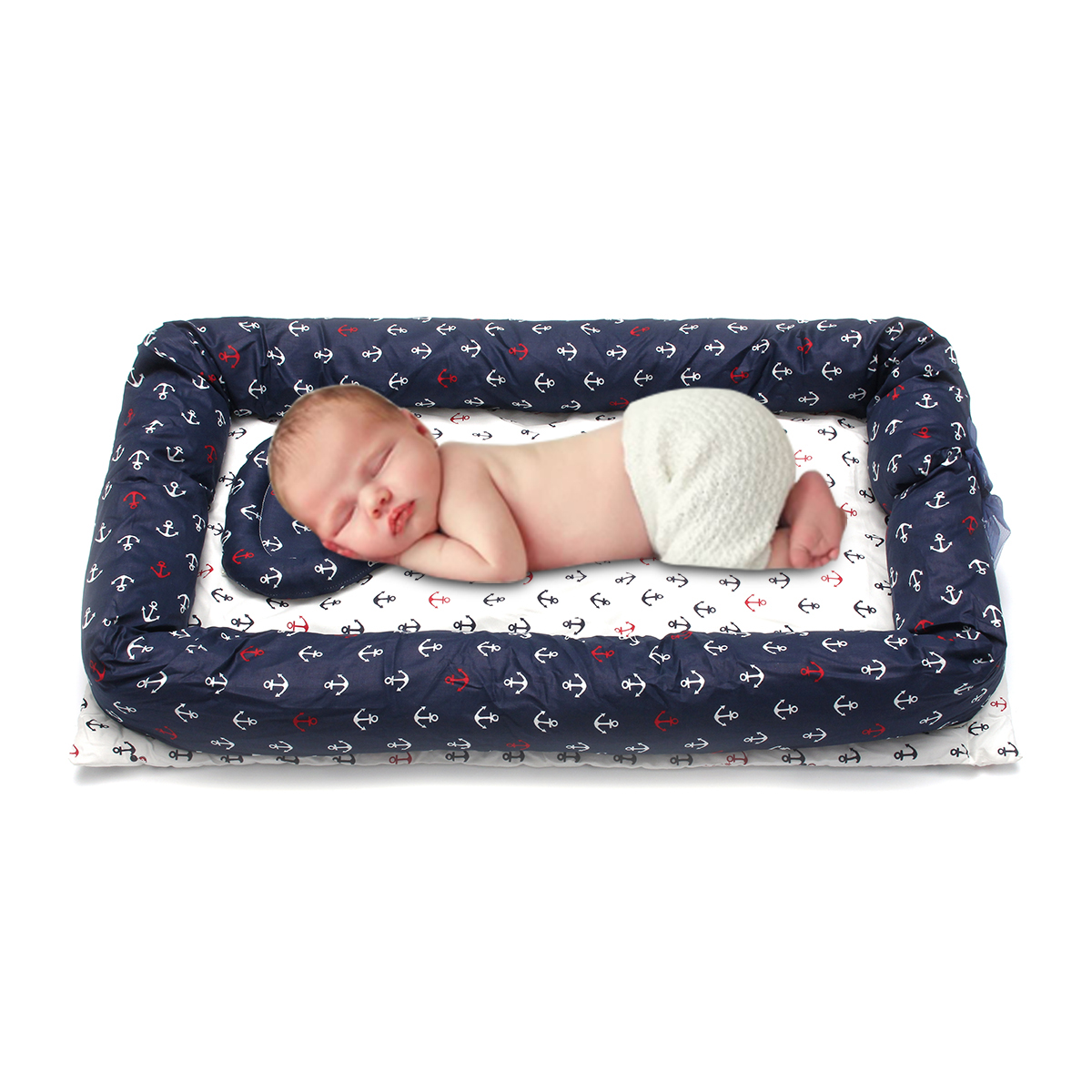 

Портативный Детская Гнездо Детская Кроватка Новорожденный Babynest Младенческая Спящая Хлопок Подушка Сон