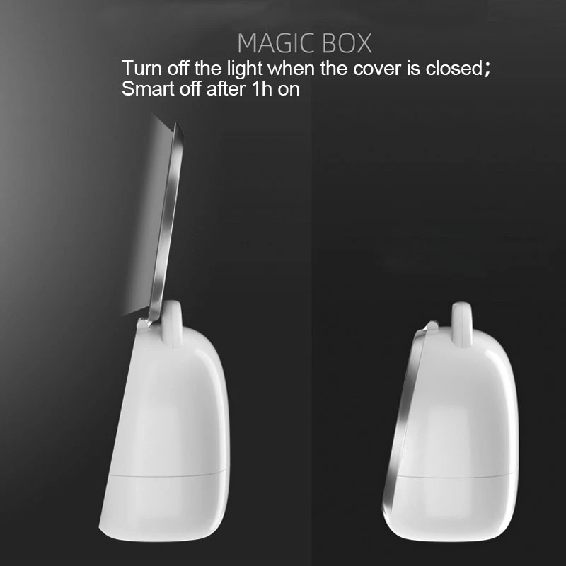 صندوق أدوات التجميل مع مصباح Xiaomi Smart High-end LED Makeup Mirror box -black