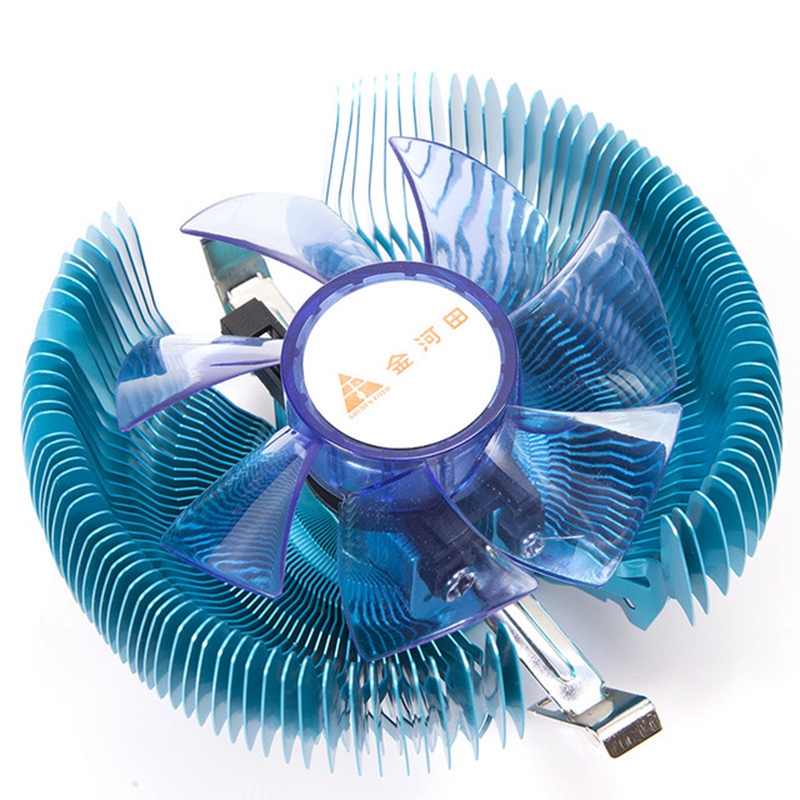 

3 Pin 12V 90mm Blue LED Backlit CPU Cooler CPU Cooling Fan Fin Compression Cooler Heatsink with Thermal Silicon Grease f
