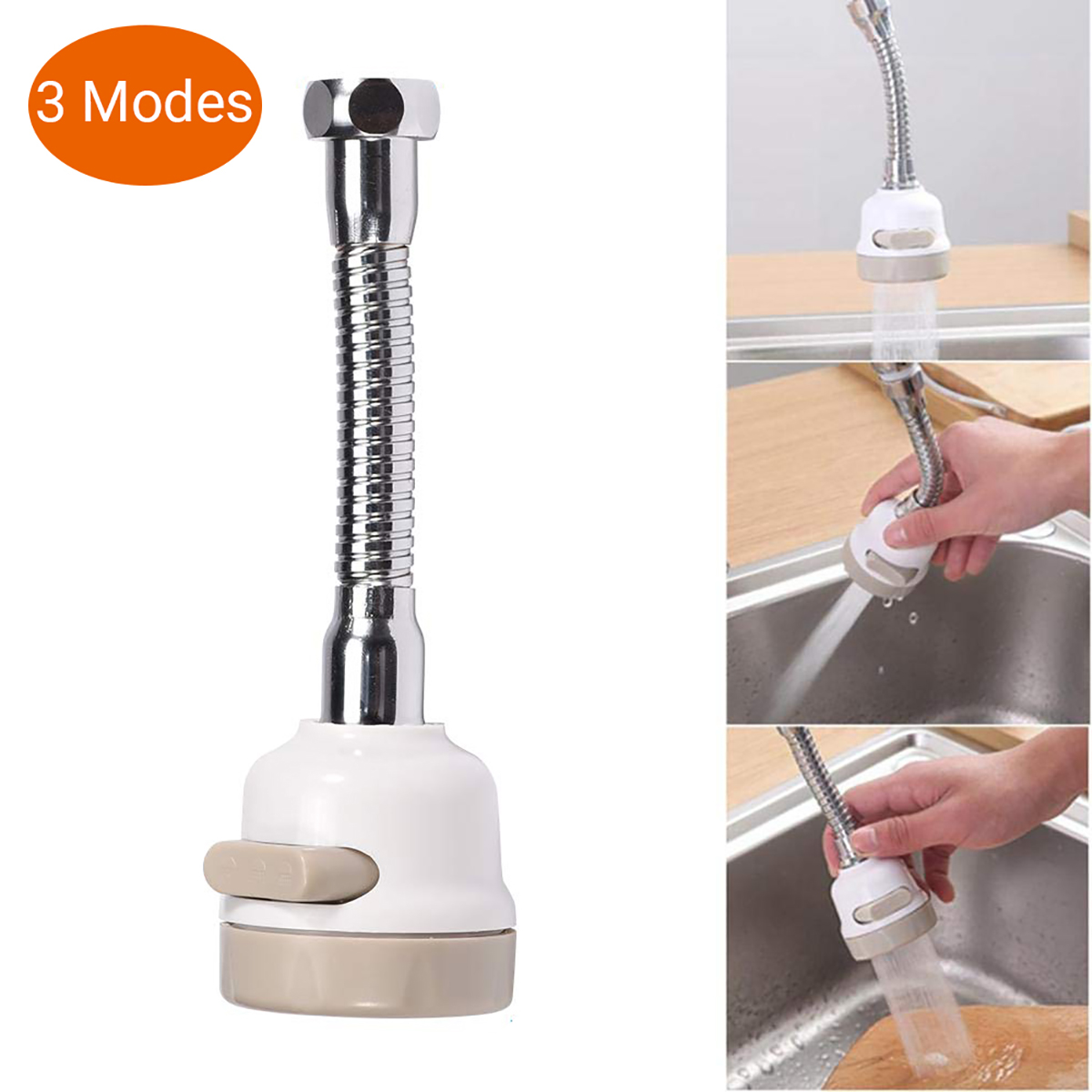 

360 Rotatable Faucet Sprayer Attachment Kitchen Tap Head ABS Water Faucet Sprayer Splash Filter Nozzle Adapt for Kitchen