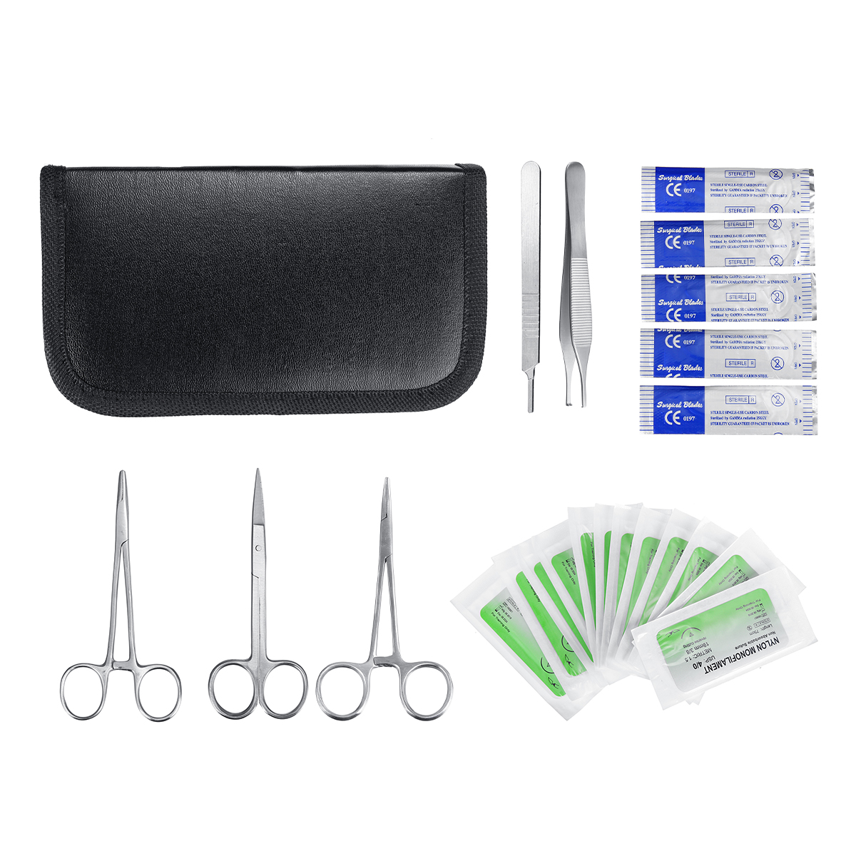 

23Pcs Portable Suture Practice Instrument Tools Kit Set for Medical Students Trainning