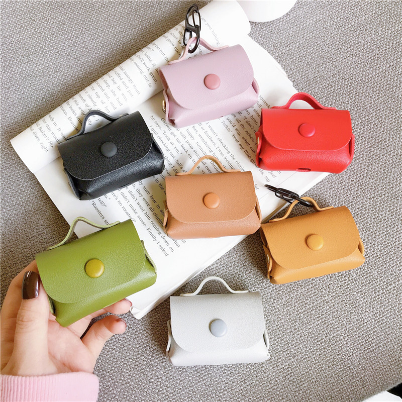 

Bakeey Luxury Fashionable Leather Shockproof Dust-Proof Earphone Storage Case with Keychain for Apple Airpods 3 Airpods