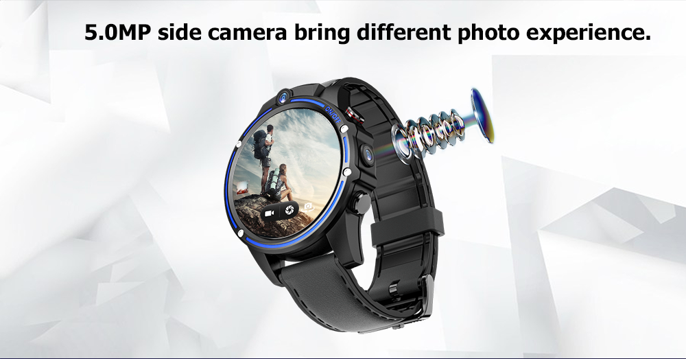 Kospet Vision 1.6' LTPS Crystal Display 3G+32G 5.0MP Front-facing Dual Camera 4G-LTE Video Call 800mAh Google Play Leather Strap Smart Watch Phone 6