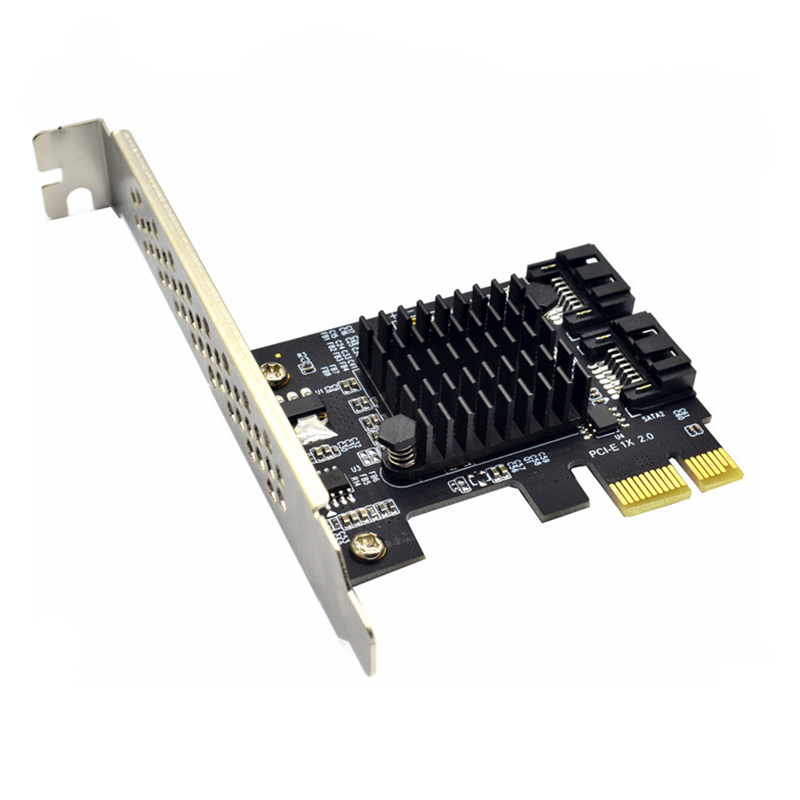 

ITHOO PCE6SAT-M01 2 ports SATA3.0 SSD PCI-E Expansion Card 6Gbps IPFS Hard Disk Marvell Master for Desktop Computer