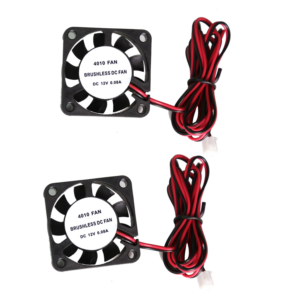 

Anet® 2Pcs 4010 40*40*10mm 12V DC Brushless Cooling Fan with Wire for RepRap Prusa i3 DIY 3D Printer