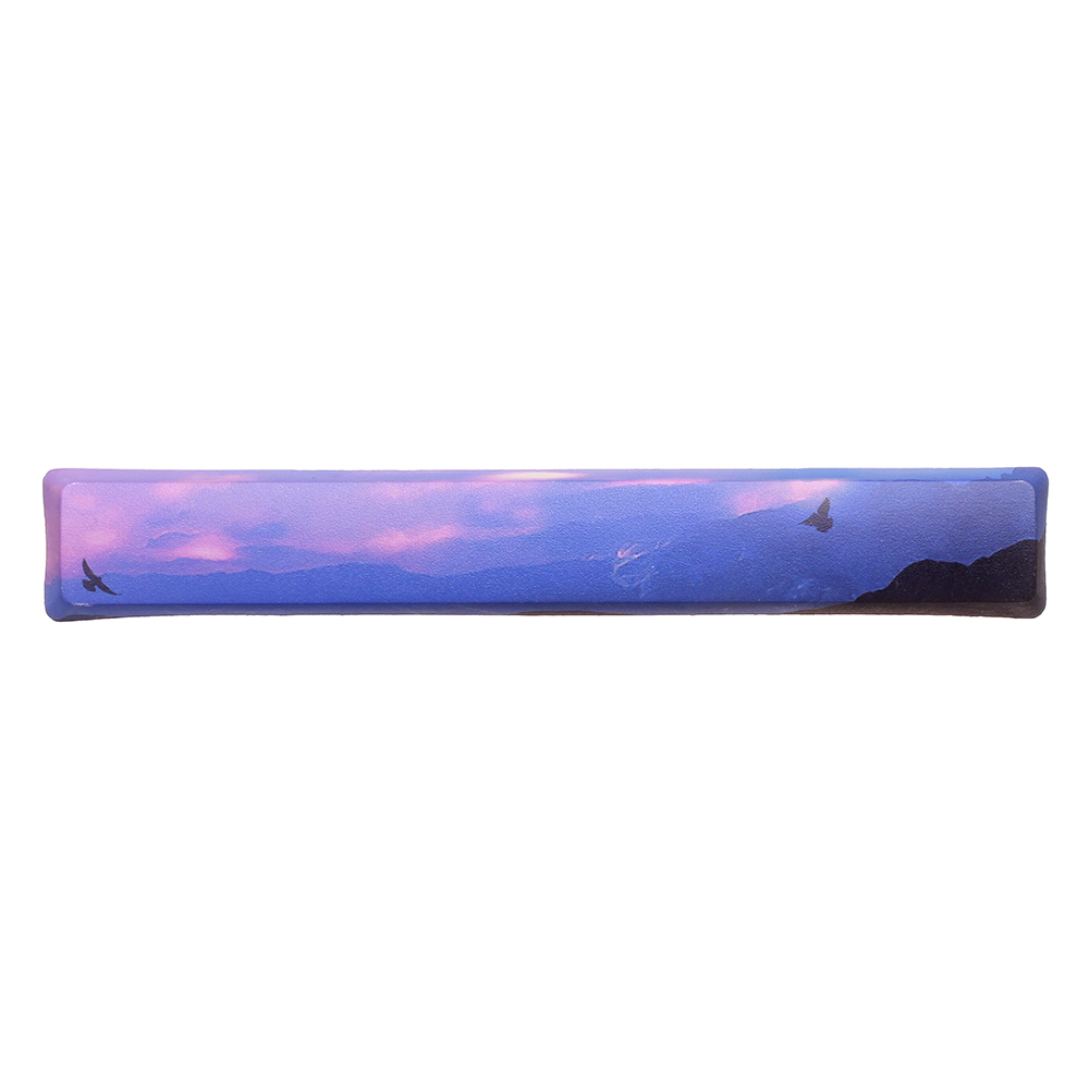 

Five-sided Dyesub PBT OEM Profile Sunset peak Space Bar 6.25u Novelty Keycap for GK61 Black Case and Cherry MX Switch Ke