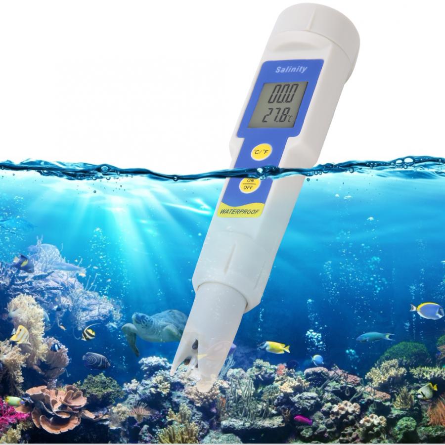 

SA-1397 Portable Digital Salinity Meter High Precision Waterproof Salinity Temperature Tester PH Measuring Tool