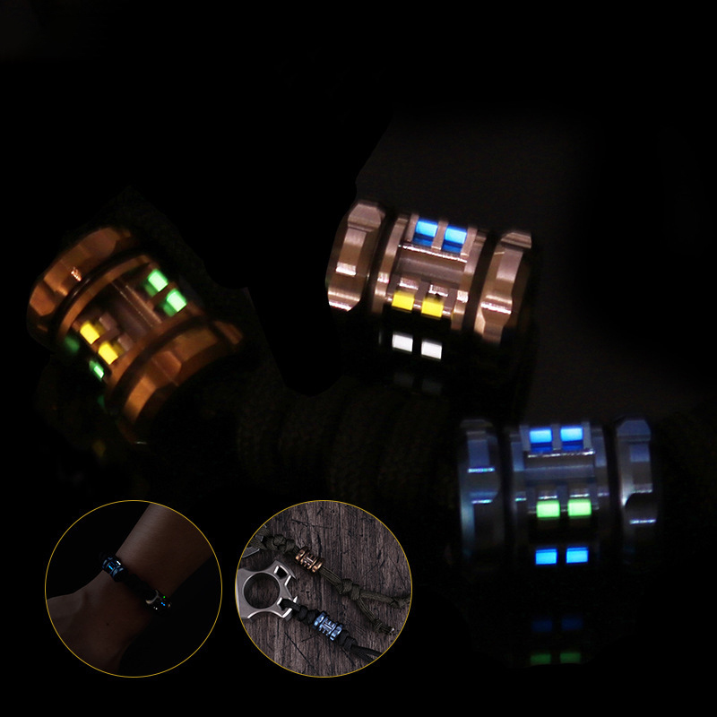 

1Pcs DIY Tritium Vials Titanium Ring For Self-Luminous 15 year Tritium Tube EDC Collections
