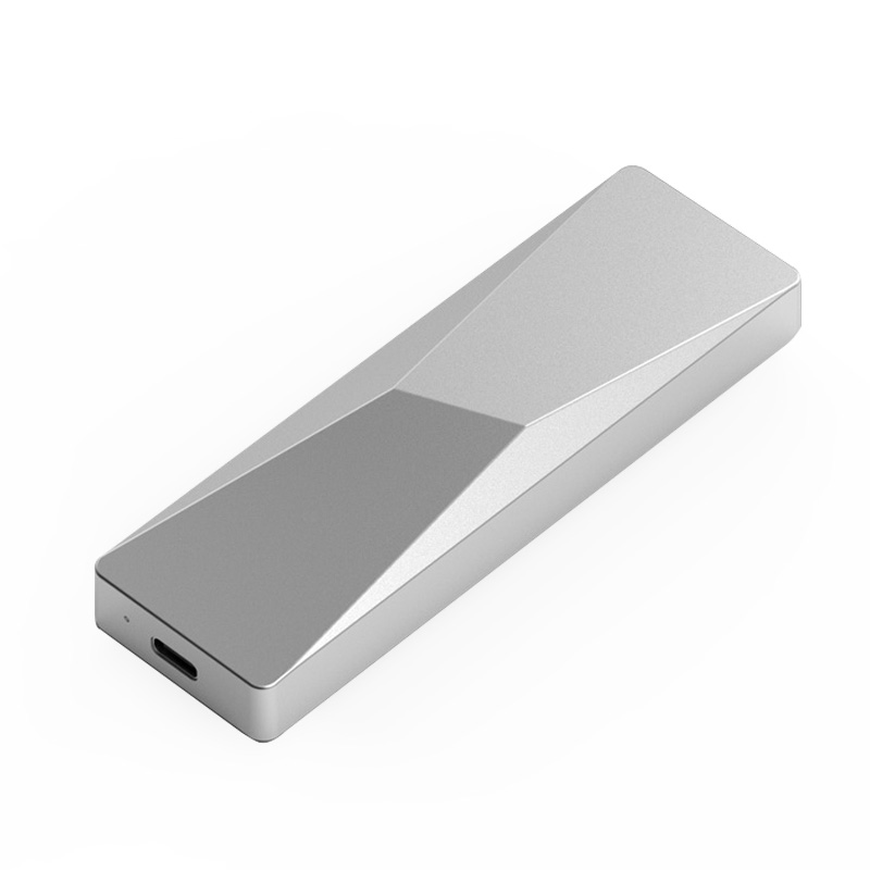 

NVME M.2 SSD Hard Drive Enclosure Type-C USB3.1 Gen2 10Gbps Hard Disk Case Silver aluminum HDD Soild State Drive Metal Case for Mac