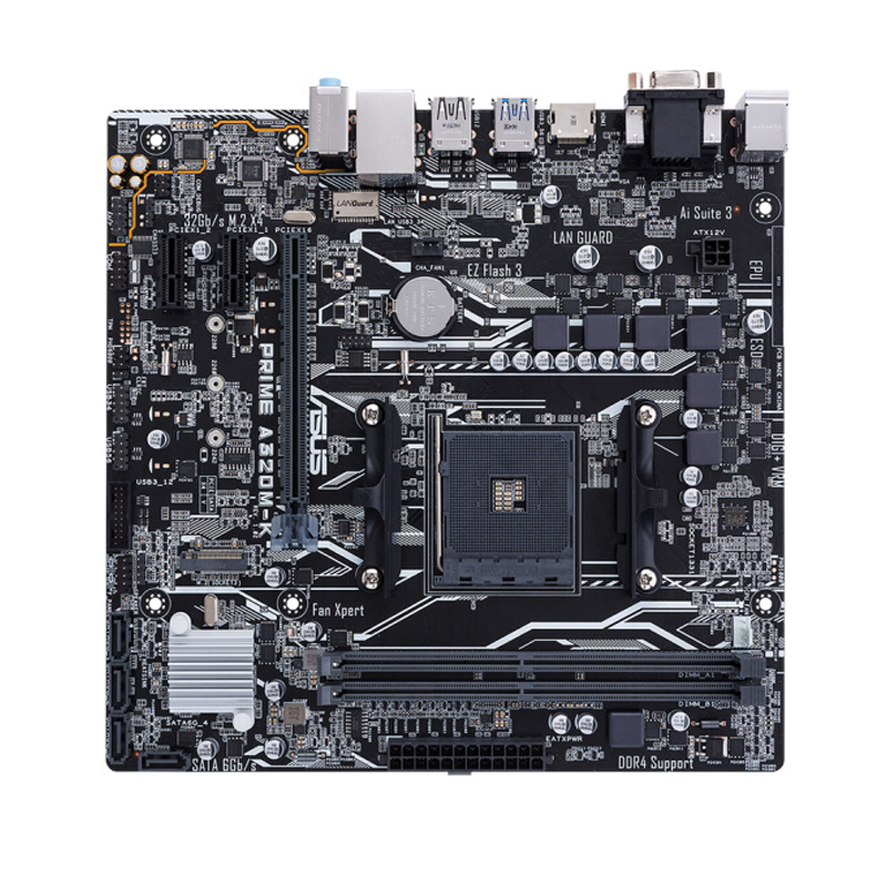

ASUS PRIME A320M-K Материнская плата AMD A320 Chip MATX 32GB Игровая плата DDR4 для AMD AM4 Разъем
