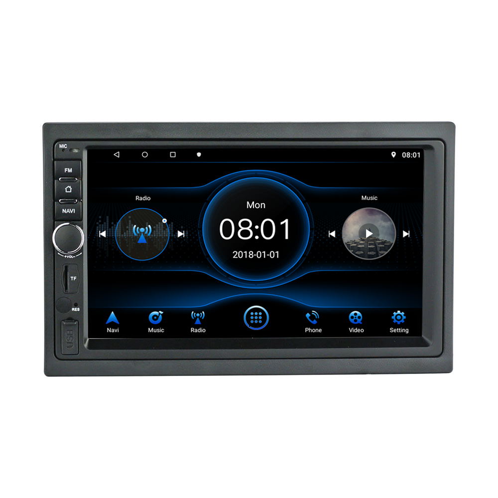 

7 Inch for Android 8.1 Car Radio Stereo Quad Core 1+16G GPS Touch Screen HD bluetooth Hands-free OBD2 Support Rear View