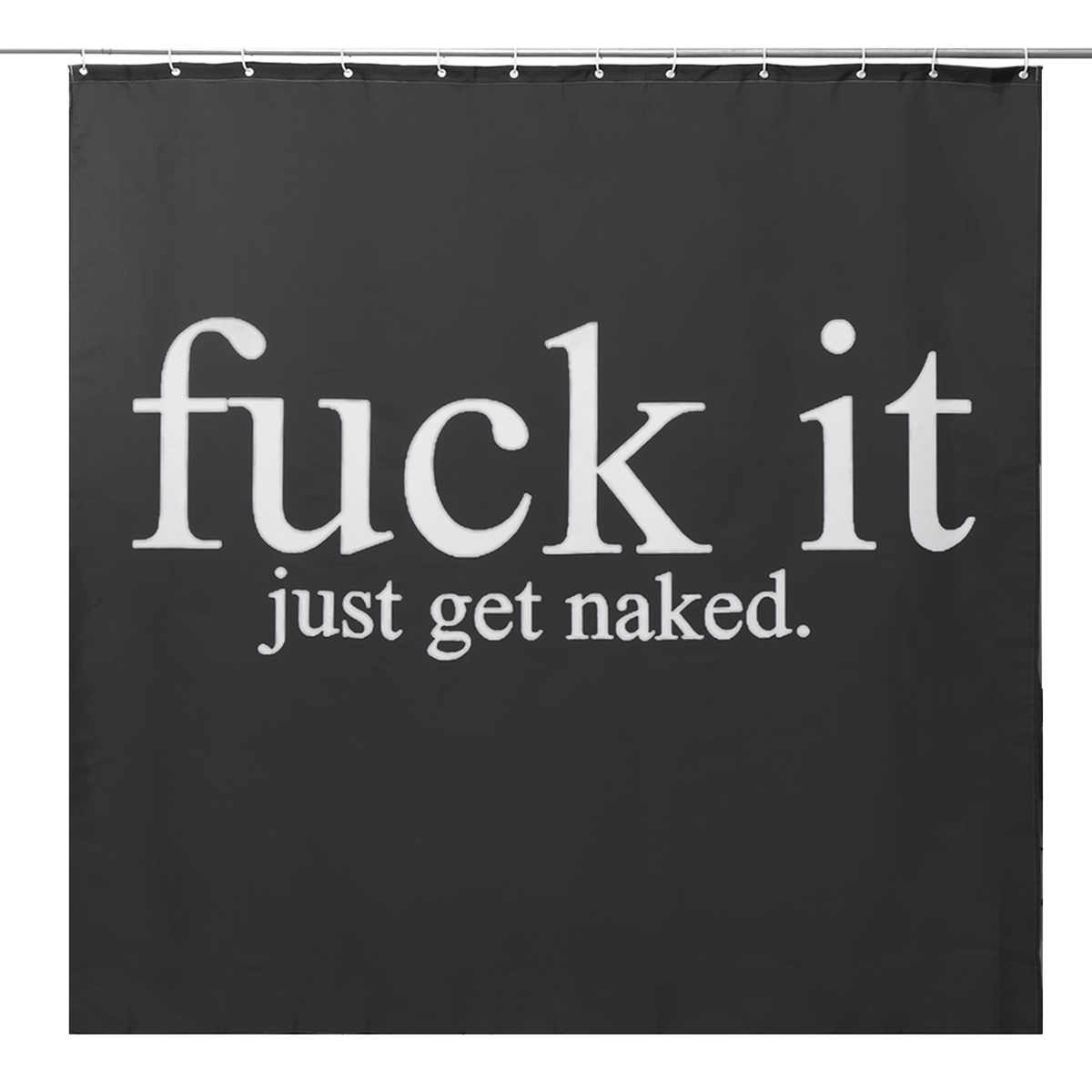 

180cm x 180cm Word Design Printed Bath Bathroom Waterproof Shower Curtain +12 Hook