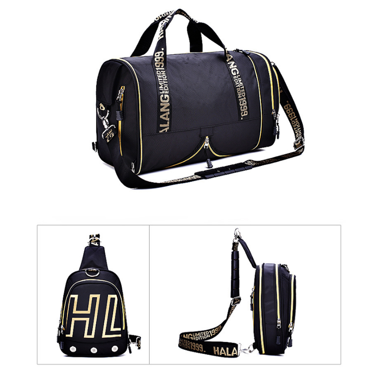 

KALOAD 2 in 1 Foldable Yoga Bag Chest Bag Outdoor Sports Fitness Shoulder Bag Backbag