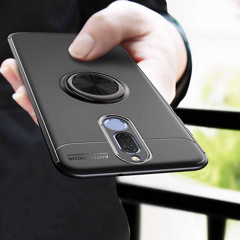 

For Xiaomi Redmi 8 Case Bakeey 360º Rotating Magnetic Ring Holder Soft TPU Shockproof Protective Case Non-original