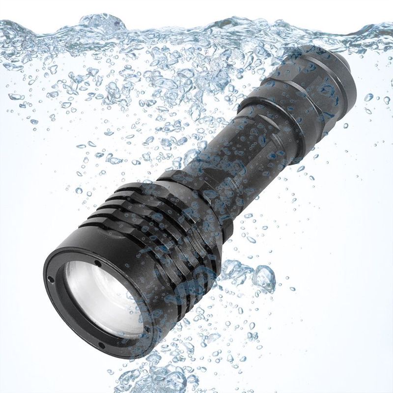 

XANES® 1600 Lumens Flashlight 3 Modes IPX8 Waterproof LED Torch Light Hunting Portable Work Light 18650