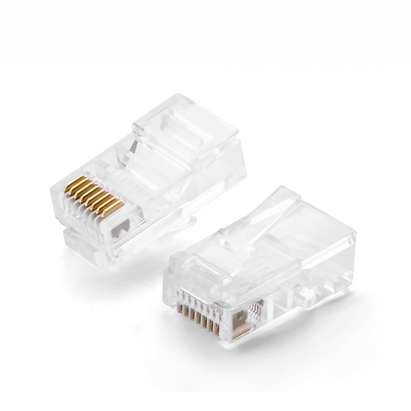 

Ugreen Cat5 RJ45 Network Connector Cat5E 8P8C Modular Ethernet Cable Head Plug Gold-plated Cat 5 Crimp Network RJ45 Conn