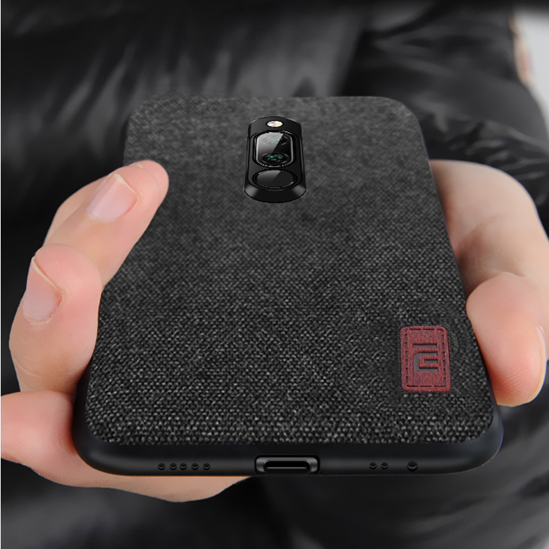 

For Xiaomi Redmi 8 Case Bakeey Luxury Fabric Splice Soft Silicone Edge Shockproof Protective Case For Xiaomi Redmi 8